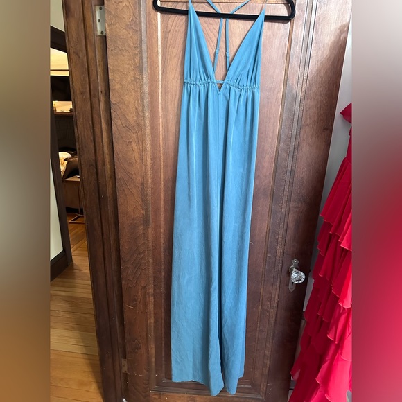 Urban Outfitters, Silence + Noise, Green Maxi Slip Dress, Size Small - Picture 7 of 7
